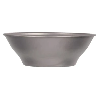 Image of Lifeventure Superlight Titanium Camping Bowl With Storage Pouch Ultra Lightweight Ideal For Or Travel, Silver