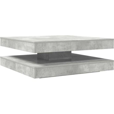 Image of vidaXL Coffee Table 360 Degree Rotatable Concrete Grey 90x90x34.5 cm