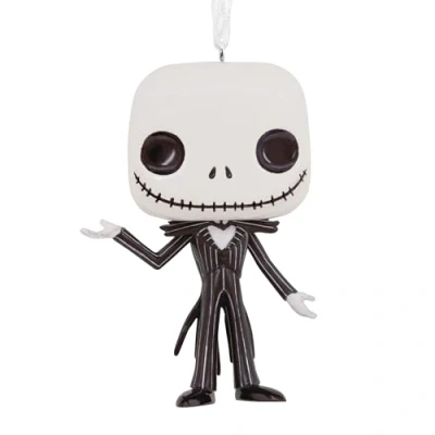 Image of Hallmark Jack Skellington The Nightmare Before Christmas Funko Pop, Hanging Ornament, Tim Burton Tree Decoration, Resin Gifts for