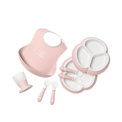 Image of BabyBjörn Dinnerware Set, 8 pcs, Powder Pink