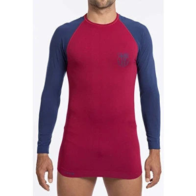 Image of FC Barcelona Official Collection Men&#039;s Thermal Barca Fit Shirt Adult Size S/M