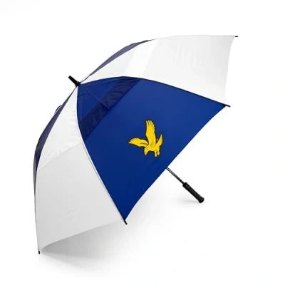 Image of Lyle and Scott 62 Inch Golf Umbrella Dual Canopy Design, Windproof with Lightweight Fibreglass Shaft, Double Umbrella, Protective Cover Essential Accessories