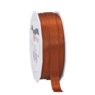 Image of PRÄSENT C.E. Pattberg SATIN cinnamon (brown) gift ribbon, 27 yards for Wrapping Gifts, 0.39 inches width, Ribbon Decorating &amp; Crafting, Decorative every occasion