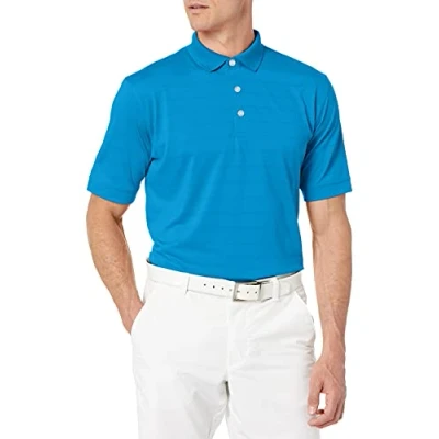 Image of Callaway Men&#039;s Golf Short Sleeve Pique Open Mesh Polo Shirt, Medium Blue, Large