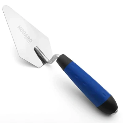 Image of HOGARD 5&quot; Brick Trowel Stainless Steel Premium Bricklaying Tool with Hammer End Perfect Addition to Your Drywall Tools Made in EU