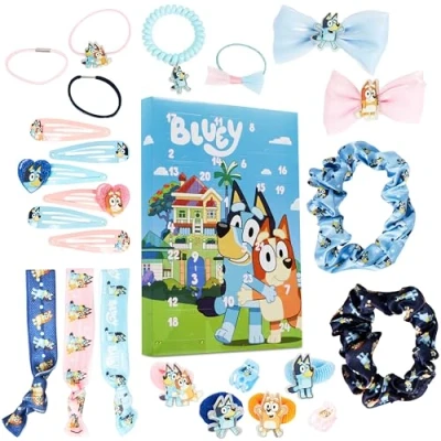 Image of Bluey Advent Calendar 2024, Girls Hair Accessories Countdown