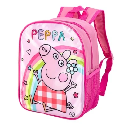 Image of Peppa Pig Backpack Kids Premium Rucksack Girls Back To School Carry Bag Adjustable Shoulder Straps Travel Backpacks