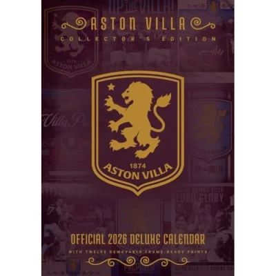 Image of Aston Villa FC Collectors Edition A3 Calendar 2026