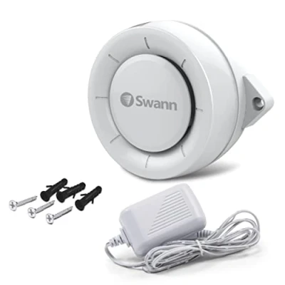 Image of Swann Indoor Siren. Combine With Wi Fi Alert Sensors to Deter Intruders Loud Siren &amp; Visual Alert. Connected, AC Powered, Adjustable Volume, Control Security App
