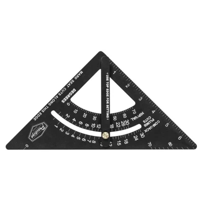 Image of Faithfull FAICSQA7CNC Prestige Adjustable Quick Roofing Square Black Aluminium 180mm (7in)