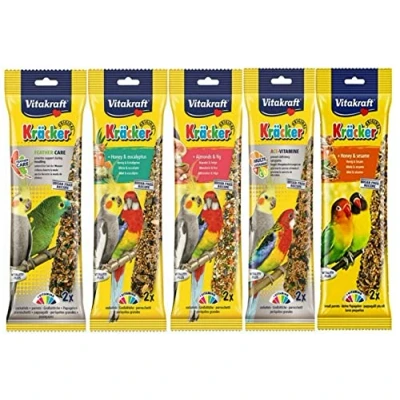 Image of WUNDAPETS COCKATIEL TREAT STICKS MIXED FLAVOURS BIRD PARAKEET HANGING SEED STICKS, CASE OF 5 (10 STICKS)