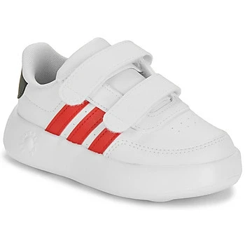 Image of adidas Breaknet 2.0 Shoes Kids Tennis, Cloud White/Better Scarlet/Carbon, 4 UK