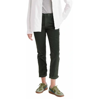 Image of Dockers Women&#039;s Weekend Chino Slim Fit, Tall Casual, Deep Forest, 28 Long