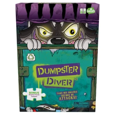 Image of Goliath 924235.004 Dumpster Diver with Bonus 24 pc Jigsaw Puzzle Kids Action Games for Ages 4+ 2 4 Players, Multi