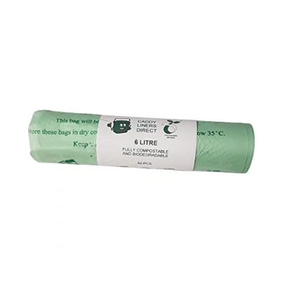 Image of 6 Litre x 52 BioBag Compostable Biodegradable Kitchen Food Waste Caddy Bin Liner Bags Certified EN13432 (6L 50)