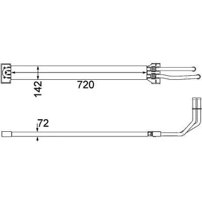 Image of 7P0422885B, 7P5422885A Oil Cooler, steering system MAHLE ORIGINAL CLC 109 000P VOLKSWAGEN: Touareg II