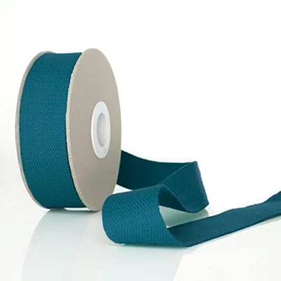 Image of Trimz Cotton Webbing, Steel Blue, 25mm x 10m