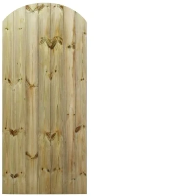 Image of Bespoke Custom Made to Measure Wooden Garden Gate/Tongue &amp; Groove Arch Top[6ft Tall (180cm),Upto 750mm Wide,No Hinges]