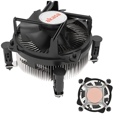 Image of Akasa Copper Core Cooler for Intel® LGA1700 Designed Core™ i9 processors up to 125W TDP Heatsink with 90mm PWM Fan Dual Ball Bearing AK CC6606BP01