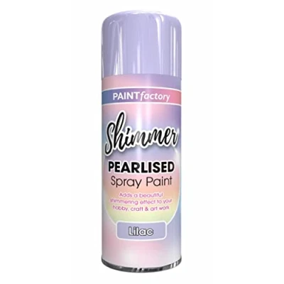 Image of AlezyB 2 x Pearlised Shimmer Lilac Aerosol Spray Paint 400ml in variety of colors White Pink Silver Lilac,Arts Crafts