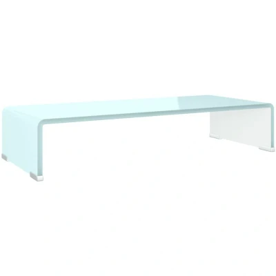 Image of vidaXL TV Stand/Monitor Riser Glass Green 60x25x11 cm