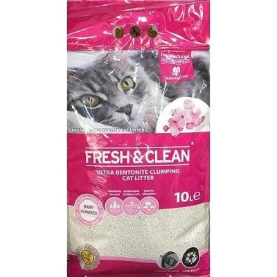 Image of Fresh &amp; Clean Clumping Cat Litter Baby Powder 10 Lt 1 Pack(10lt)