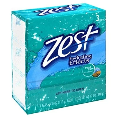 Image of Zest 3 Bar Aqua Pure Soap, 4 oz by