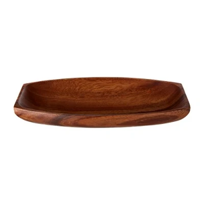 Image of Premier Housewares 1104600 Acacia Wood Oval Serving Dish, 5 x 30 15 cm , Brown