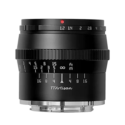 Image of TTArtisan 50mm F1.4 Metal Bodied Lens Compatible with Sony E Mount Black