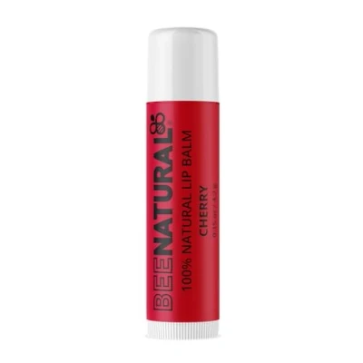 Image of Bee Natural 100% Moisturising Lip Balm, Cherry Flavour, 4.2 g