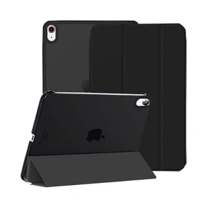 Image of KKTECH iPad 10th Generation Case, Slim Stand Hard Back Shell Cover, Auto Wake/Sleep, Lightweight Durable, for 2022 Model Case 10.9 Inch, (Black)