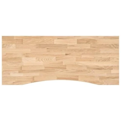 Image of vidaXL solid oak wooden desk top untreated rectangular worktop/natural variation 120x50x2.5 cm