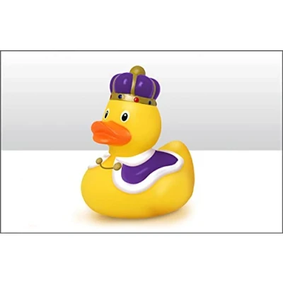 Image of Elagte Royal Crown Rubber Duck Novelty Bath Toy King Charles Coronation