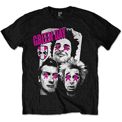 Image of Green Day Men&#039;s Patchwork Short Sleeve T Shirt, Black, Small