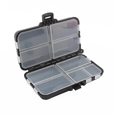 Image of Dilwe Fishing Box, 9 Compartments Plastic Box for Rigs, Hooks and Baits Fishing, Tackle Artificial Lures, Bait Barschwobbler