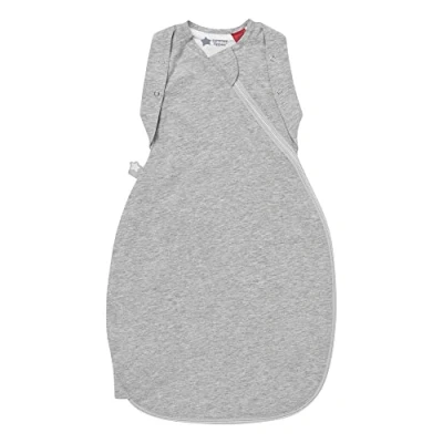 Image of Tommee Tippee Baby Sleeping Bag for Newborns, The Original Grobag Swaddle Bag, Hip Healthy Design, Soft Cotton Rich Fabric, 0 3m, 2.5 TOG, Sky Grey Marl
