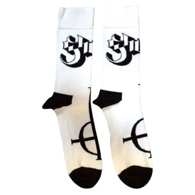 Image of Rock Off officially licensed products Ghost Symbol Band Logo Mono Ankle Socks UK Size 7 11, White, M