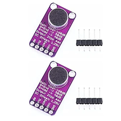 Image of Fasizi 2pcs MAX9814 Electret MIC Microphone Amplifier Module Auto Gain Control for Arduino