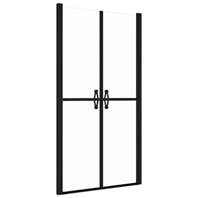 Image of vidaXL Shower Door Adjustable Width (93 96) x 190 cm, Clear ESG Safety Glass and Aluminium Frame Stylish Design for Modern Bathrooms, Easy Installation with Included Mounting Materials.