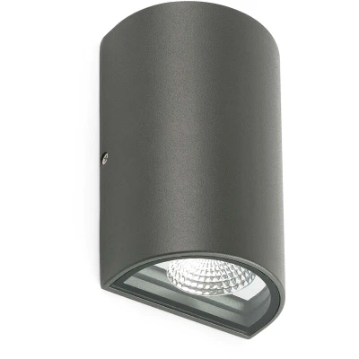 Image of Lace LED Outdoor Up Down Wall Light Dark Grey IP54