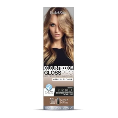 Image of Colour Freedom Gloss Pro 150ml Medium Blonde Semi Permanent Hair Colour. Ultra Shine Vegan Mask with PurePlex Ammonia Free Lasts Up To 6 10 Washes