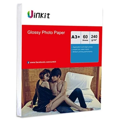 Image of A3 Plus A3+ Photo Paper 60 Sheets Pack High Glossy 230Gsm 240Gsm Inkjet 13x19 Inches Uinkit