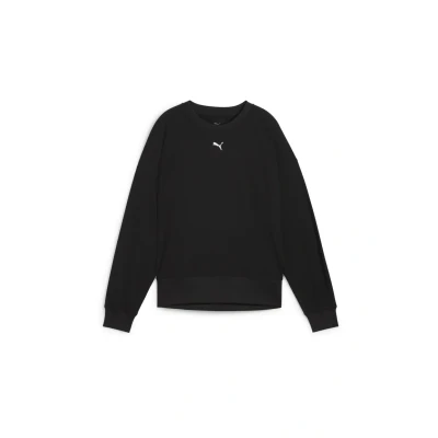 Image of Puma Cloudspun Fashion Midlayer Sweatshirt, Women&#039;s, Size: XS, Black