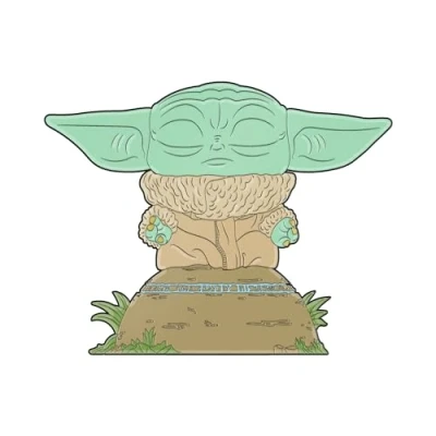 Image of Loungefly POP! Large Enamel Pin STAR WARS: GROGU the Child Mandalorian Pins Cute Collectable Novelty Brooch for Backpacks &amp; Bags Gift Idea Official Merchandise TV Fans