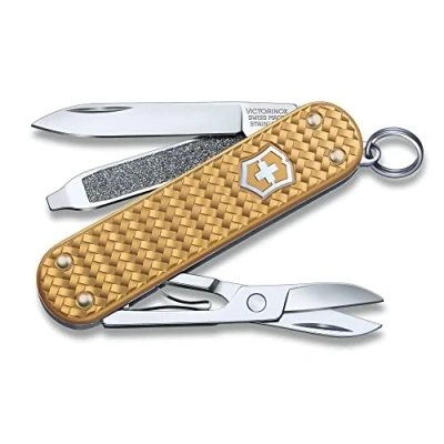 Image of Victorinox Swiss Army Knife Classic SD Precious Alox Brass Gold
