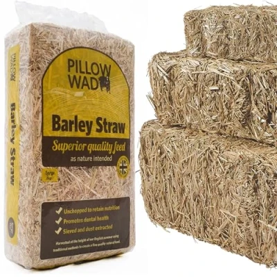 Image of STORM TRADING GROUP Barley Straw Bedding Unchopped Soft Animal For Chickens, Rabbits &amp; Tortoise (2KG (1 Bag))