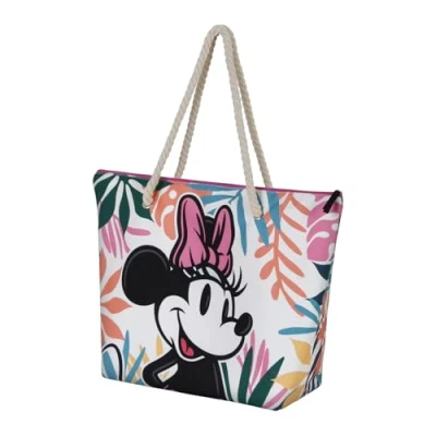 Image of Disney Minnie Mouse Island Soleil Beach Bag, Multicolour, 52 x 37 cm