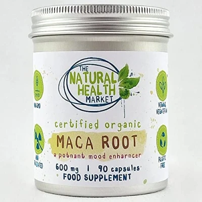 Image of Organic Maca Root Capsules 600mg 90 by The Natural Health Market Soil Association Certified