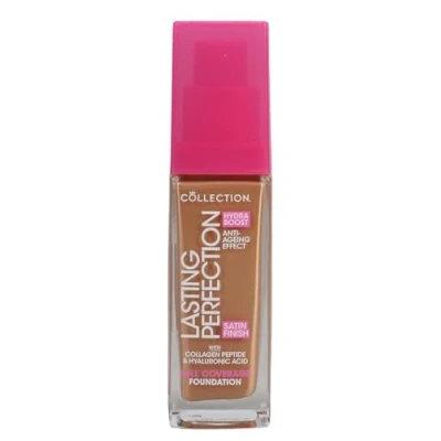 Image of Collection Cosmetics Lasting Perfection Satin Foundation, Full Coverage, Hydra Boost, 14W Caramel Warm 27ml