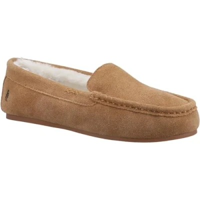 Image of Hush Puppies Women&#039;s Annie Mocassin Slipper, Tan, 6 UK